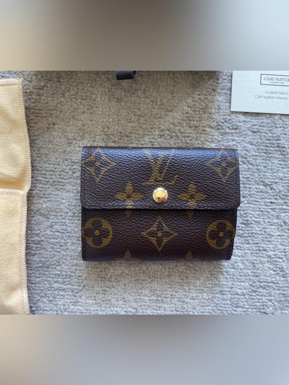 Authentic Vintage Louis Vuitton Ludlow Brown Monogram Compact Wallet